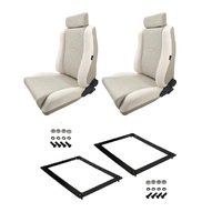 Autotecnica Holden Commodore VN Beige Two-Tone Sports Seat & Rails Combo