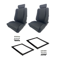 Autotecnica Holden Commodore VN Black PU Leather Sports Seat & Rails Combo