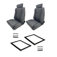 Autotecnica Holden Commodore VN Grey Cloth Sports Seat & Rails Combo