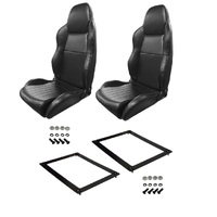 Autotecnica Holden Commodore VN High Back Leather Seat & Rails Combo