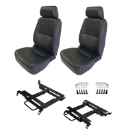 Autotecnica Nissan Silvia S13 Deluxe Classic PU Leather Seat & Rails Combo