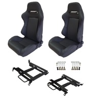 Autotecnica Nissan Silvia S13 Retro Race Sports Seat & Rails Combo