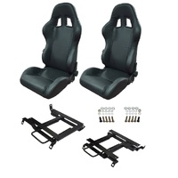 Autotecnica Nissan Silvia S13 Comfort PU Leather Seat & Rails Combo