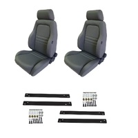 Autotecnica Holden Rodeo RA Grey Adventurer Cloth Seat & Rails Combo