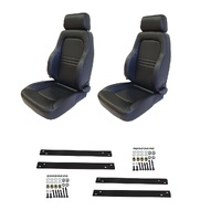 Autotecnica Holden Rodeo RA Black Leather Adventurer S3 Seat & Rails Combo