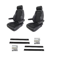 Autotecnica Holden Rodeo RA Black Leather Adventurer S4 Seat & Rails Combo