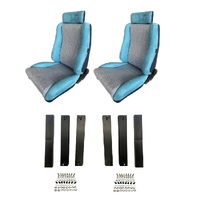 Autotecnica Holden Commodore VB Blue Two-Tone Sports Seat & Rails Combo