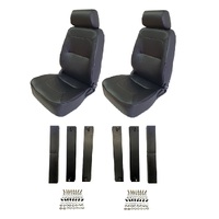 Autotecnica Holden Commodore VB Deluxe Classic PU Leather Seat & Rails Combo