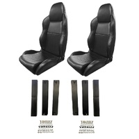 Autotecnica Holden Commodore VB High Back Leather Seat & Rails Combo