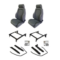 Autotecnica Mitsubishi Triton ML Grey Adventurer Cloth Seat & Rails Combo